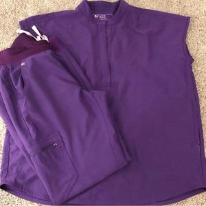 Figs Scrub Set - Purple, size small